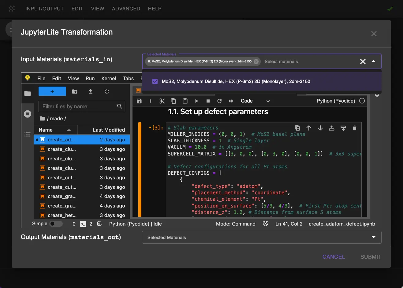 Pt adatoms setup Adatoms Setup